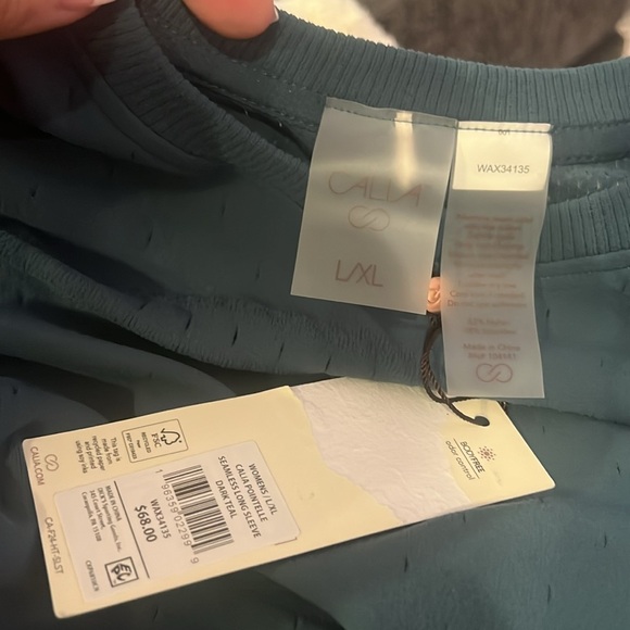 CALIA Women's Pointelle Seamless Long Sleeve T-Shirt Top - Picture 16 of 16